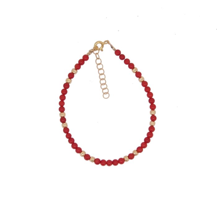 Bracelet Italien corail et perles de culture en or 18k